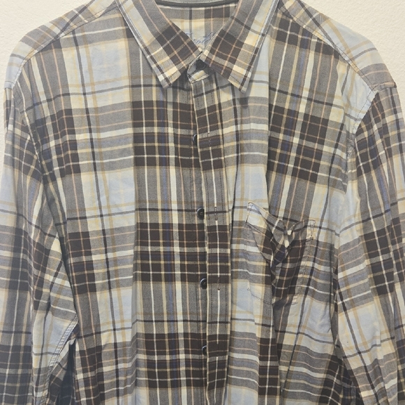 Tasso Elba Men's Plaid Shirt - Black and White - Picture 2 of 3